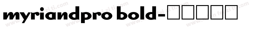 myriandpro bold字体转换